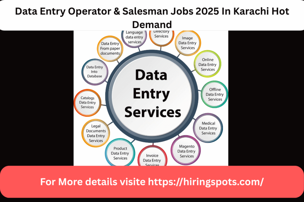 Data Entry Operator & Salesman Jobs 2025 In Karachi Hot Demand