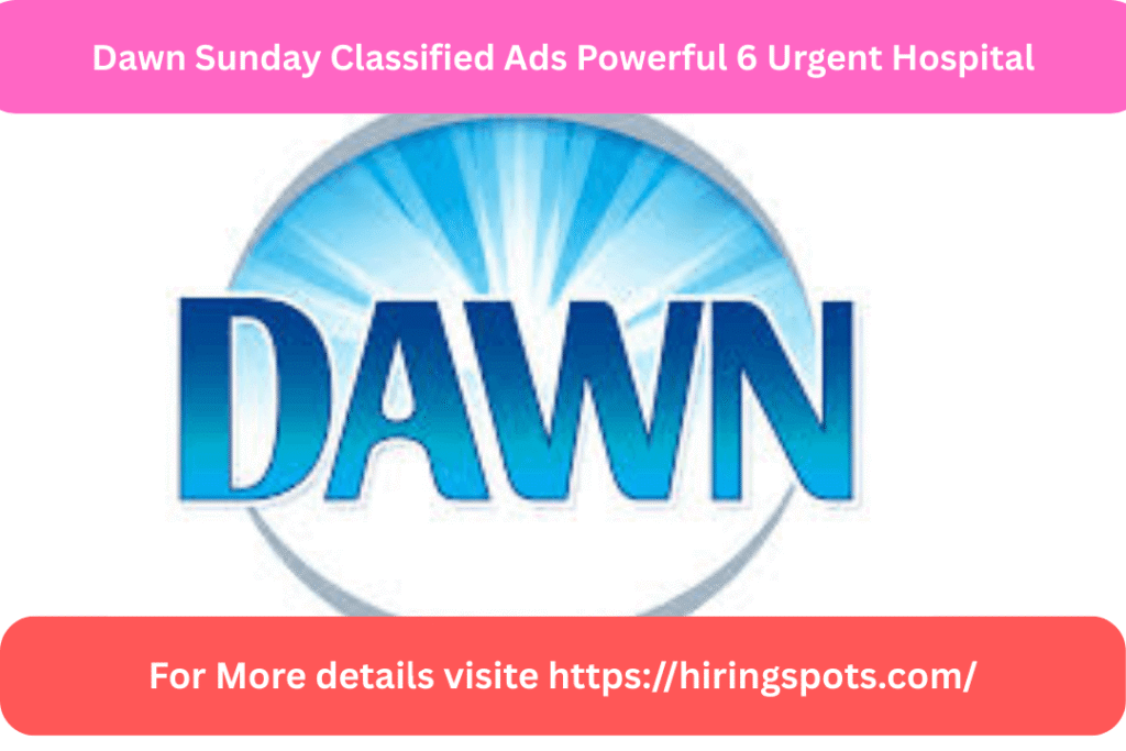 Dawn Sunday Hyderabad Classified Ads Urgent 4 Great Roles
