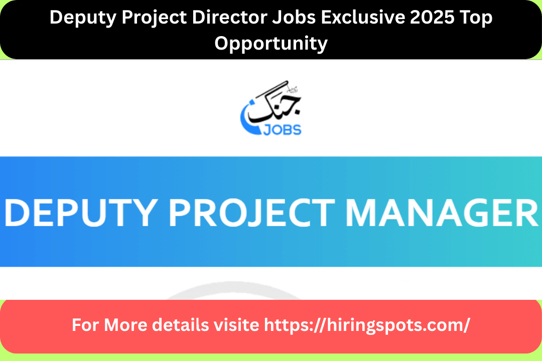 Deputy Project Director Jobs Exclusive 2025 Top Opportunity