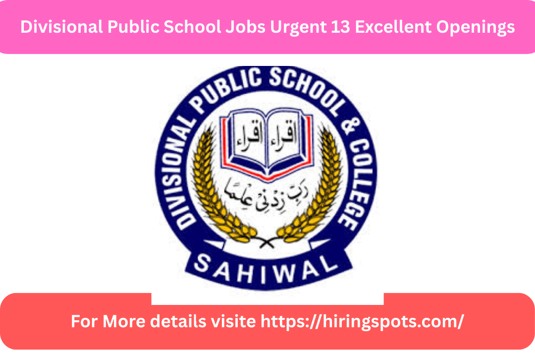 Divisional Public School Jobs Urgent 13 Excellent Openings