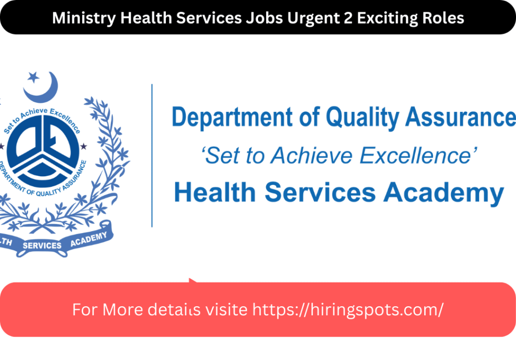 Ministry Health Services Jobs Urgent 2 Exciting Roles
