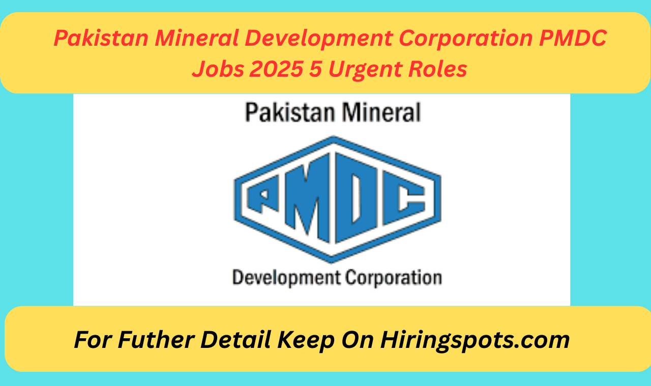 Pakistan Mineral Development Corporation PMDC Jobs 2025 5 Urgent Roles