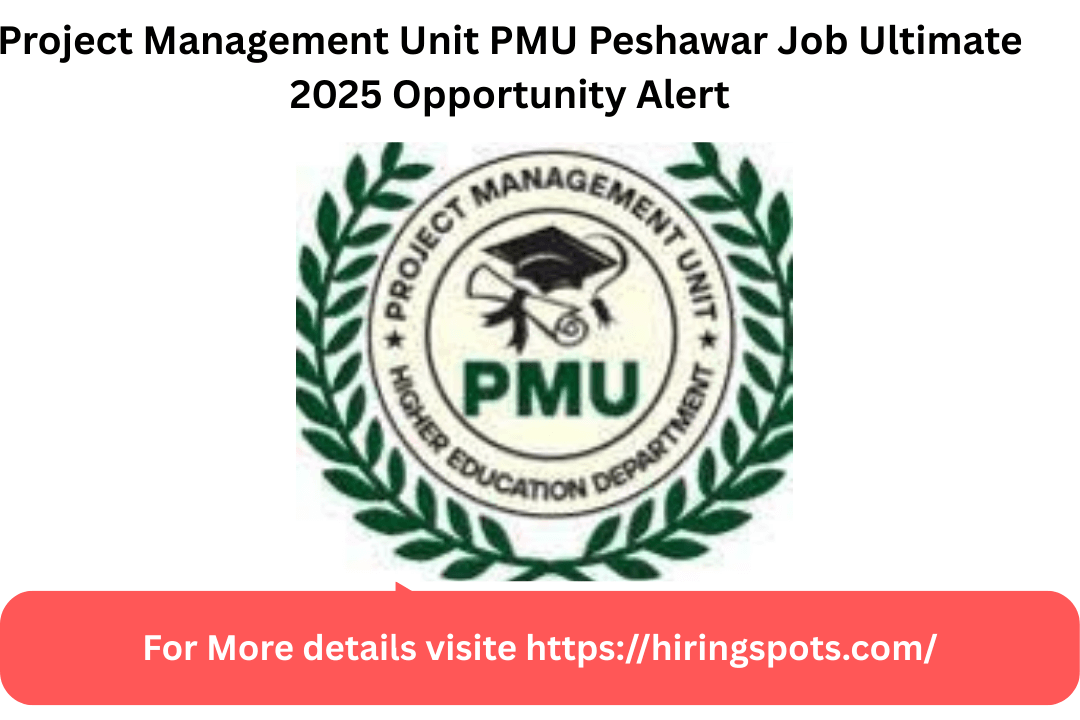 Project Management Unit PMU Peshawar Job Ultimate 2025 Opportunity Alert