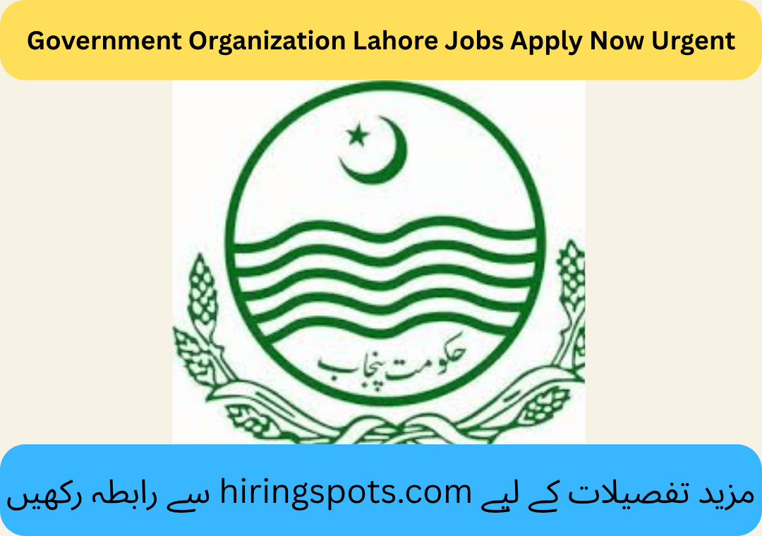 Government Organization Lahore Jobs Apply Now Urgent