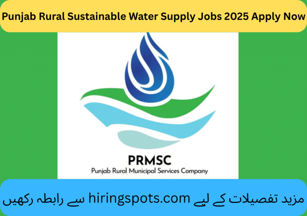 Punjab Rural Sustainable Water Supply Jobs 2025 Apply Now