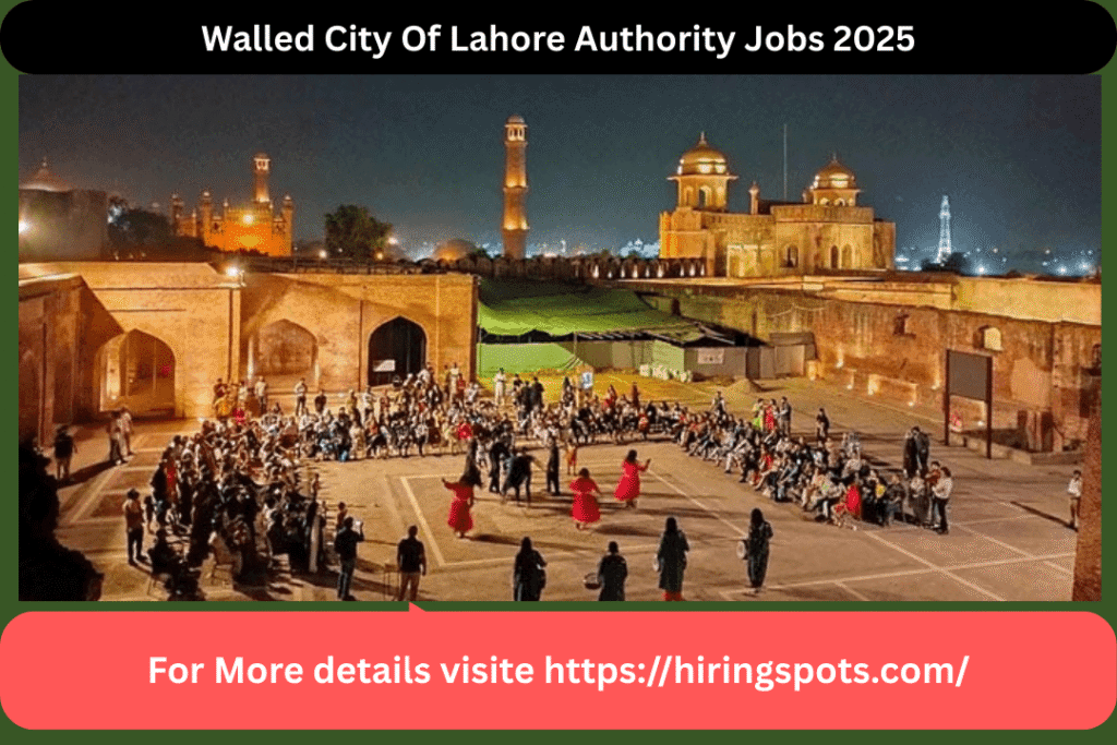 Walled City Of Lahore Authority Jobs 2025