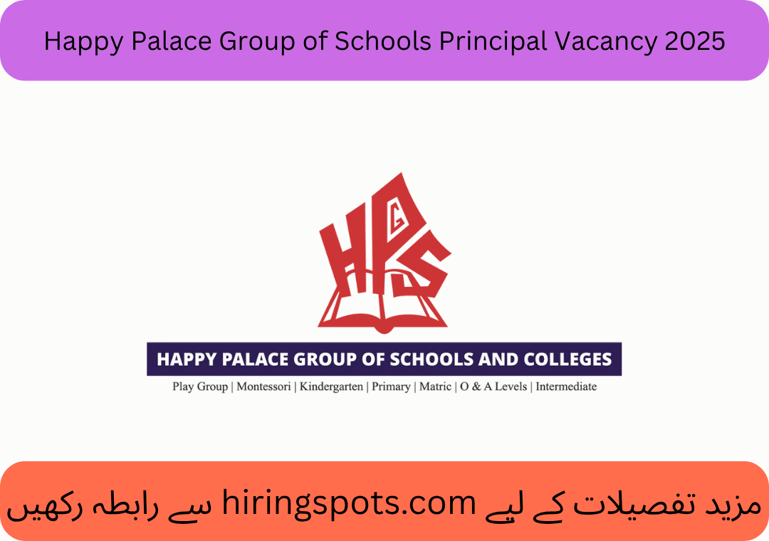 Happy Palace Group of Schools Principal Vacancy 2025