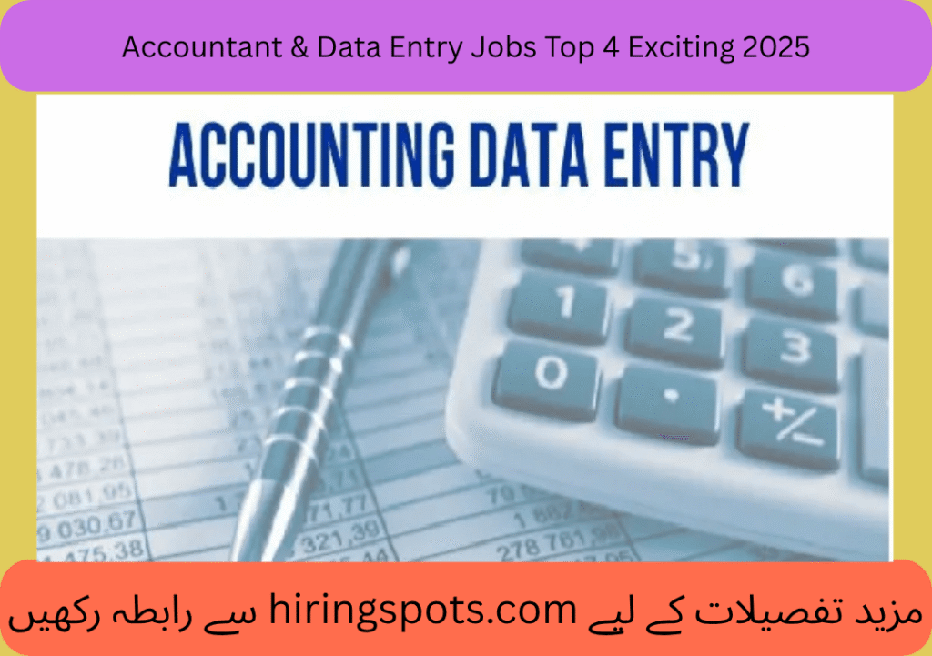Accountant & Data Entry Jobs Top 4 Exciting 2025