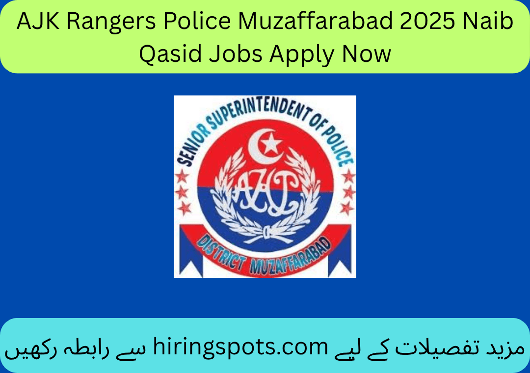 AJK Rangers Police Muzaffarabad 2025 Naib Qasid Jobs Apply Now