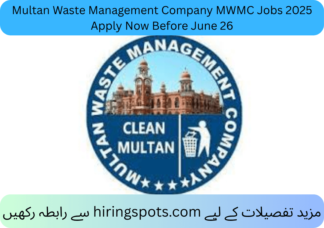 Multan Waste Management Company MWMC Jobs 2025 Apply Now Before June 26