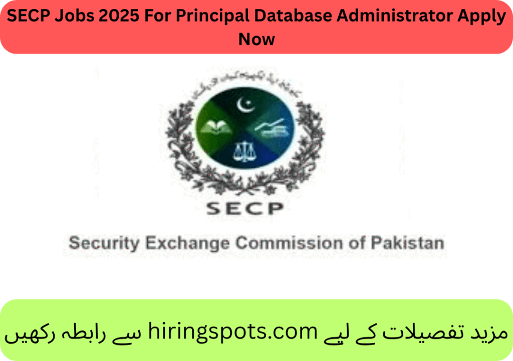 SECP Jobs 2025 For Principal Database Administrator Apply Now