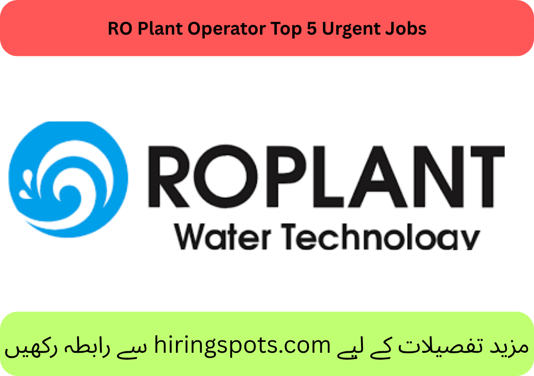 RO Plant Operator Top 5 Urgent Jobs