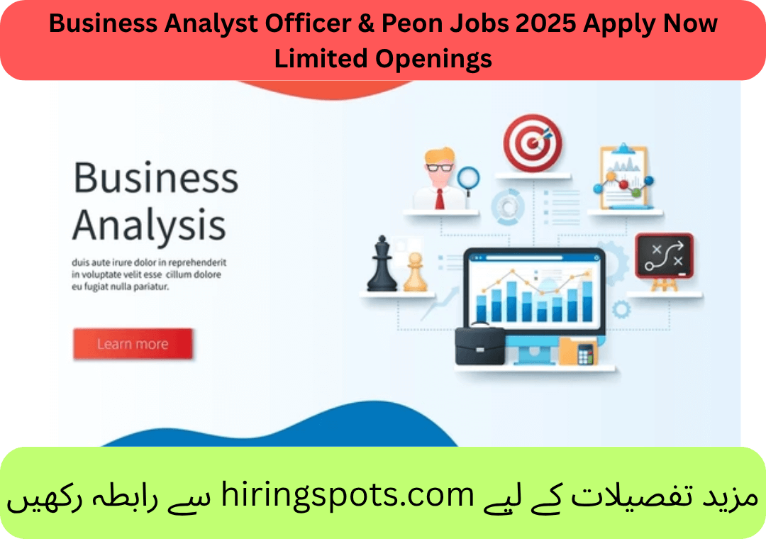 Business Analyst Officer & Peon Jobs 2025 Apply Now Limited Openings