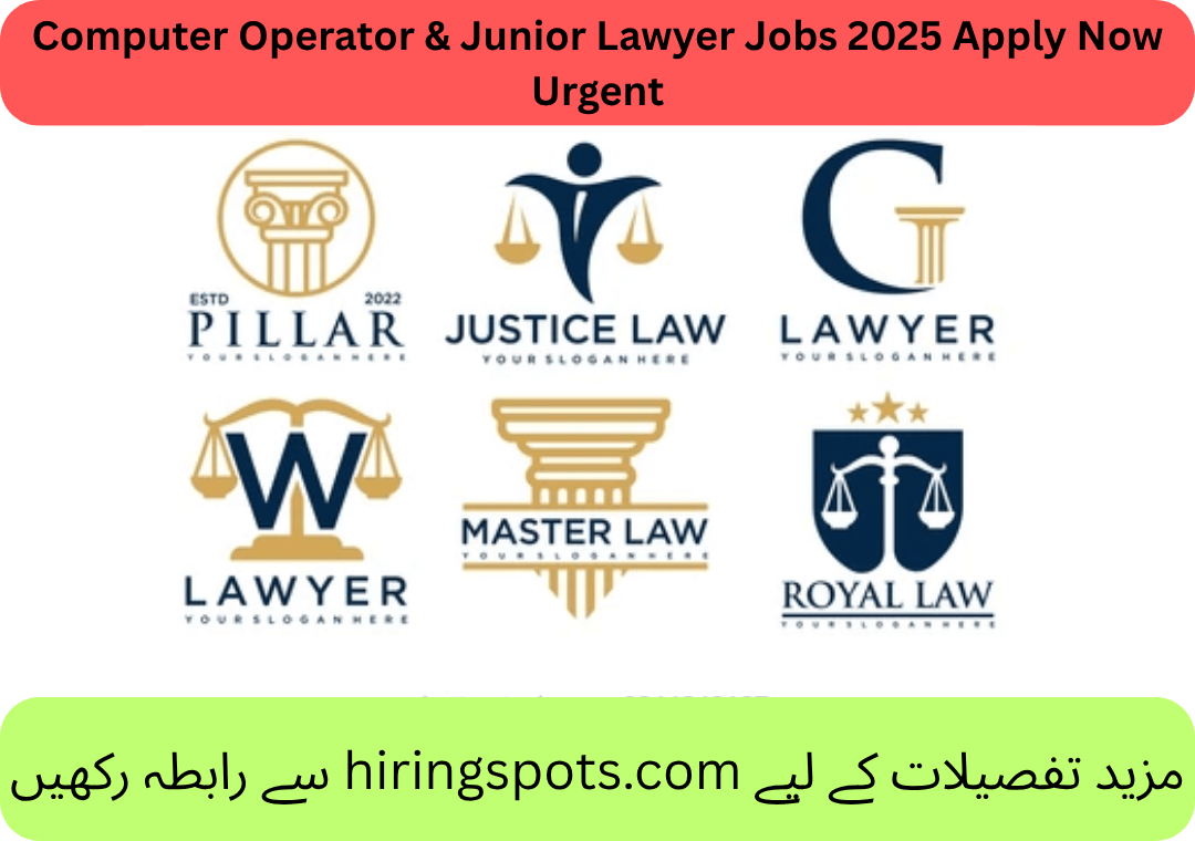 Computer Operator & Junior Lawyer Jobs 2025 Apply Now Urgent