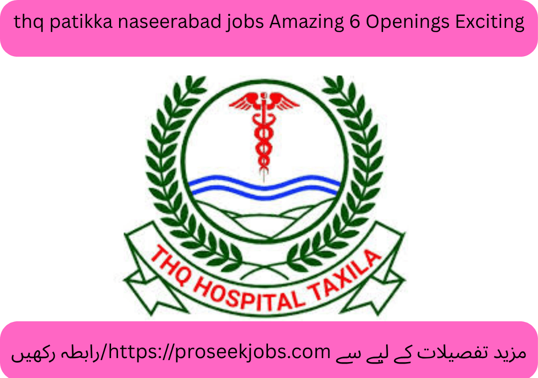 thq patikka naseerabad jobs Amazing 6 Openings Exciting